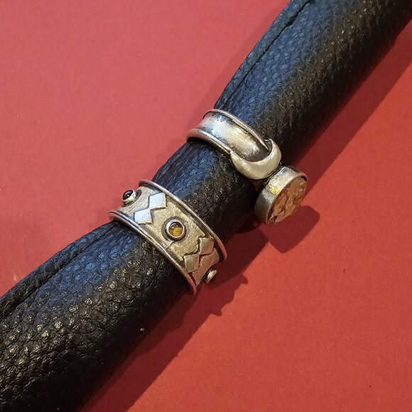 Pair of Angi Olami Sterling Silver/Semi-precious Rings, size 5.5 - Picture 2 of 7